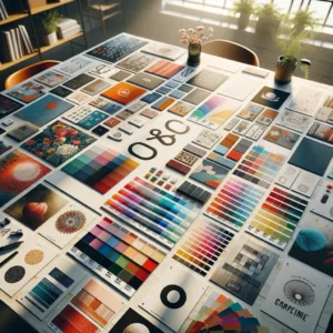 Image montrant le choix des couleurs et des typographies pour la Création logo charte graphique