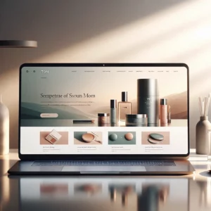 Image montrant un laptop avec Création de sites web performant optimisés SEO