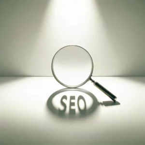 Image décorative montrant un texte "Création de sites internet performant optimisés SEO "